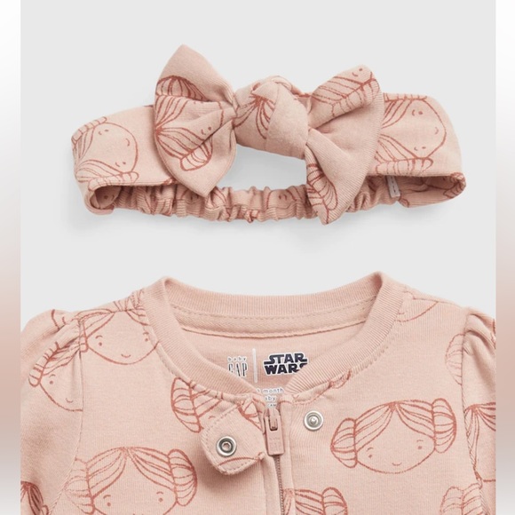 NWT Princess Leah Onesie with Matching Bow Size 0-3M and 3-6M! - Picture 3 of 8